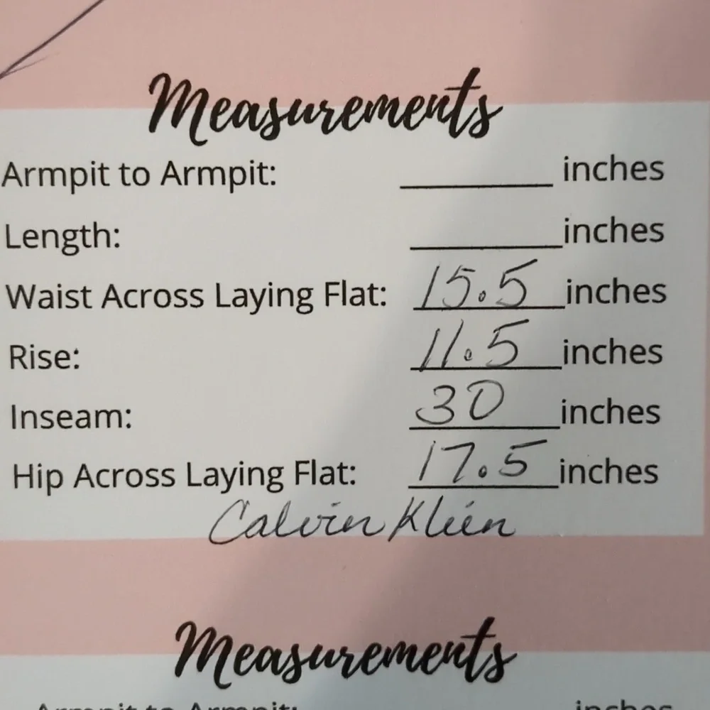 Calvin Klein Black Straight Leg Pant, Trouser, Slack leather band @ Waist 2 - Picture 9 of 9